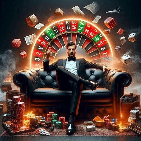 French Roulette wheel and table layout on wahana